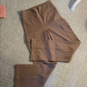 Athleta Delancey Straight Cargo Pants in Tan
